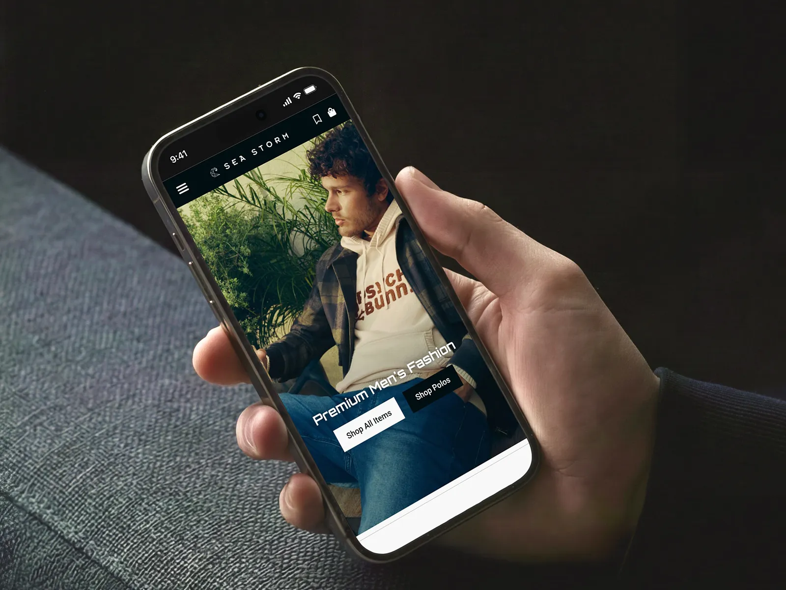 Sea Storm's store on a phone: Premium Men's Fashion, with Shop All Items