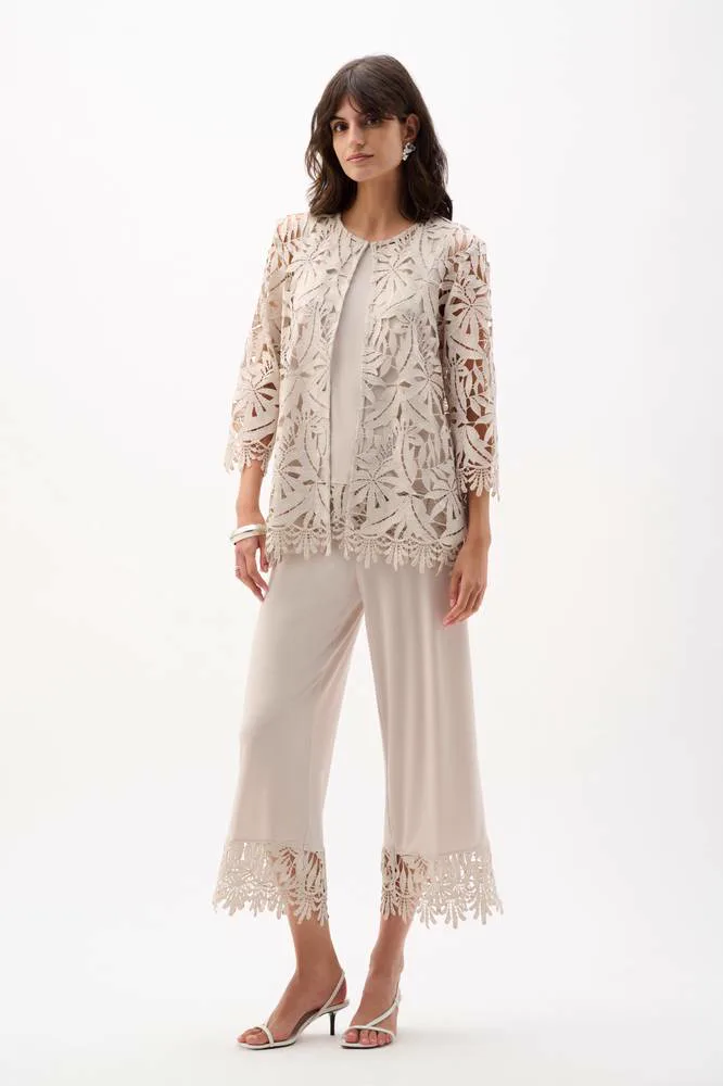 A Joseph Ribkoff lace jacket and cropped trousers
